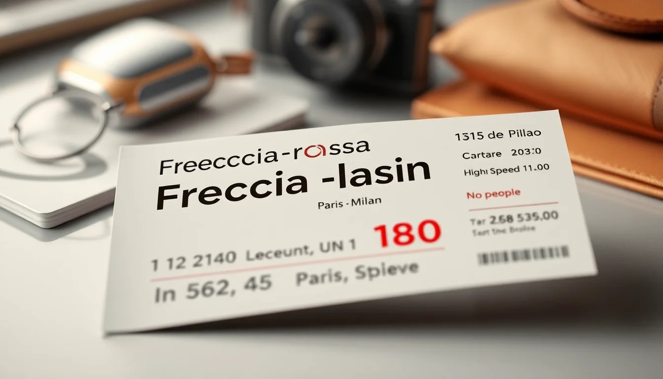 Combien coûte un billet Frecciarossa Paris-Milan